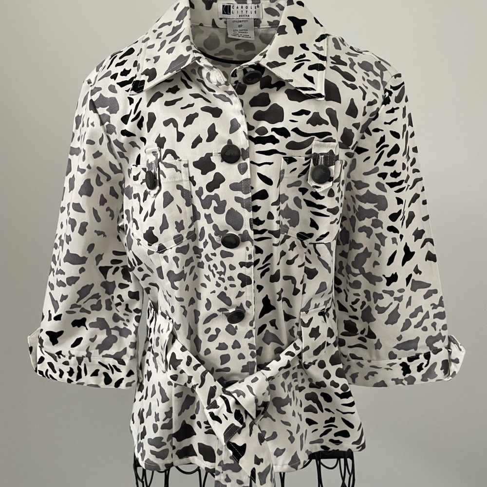 Carole Little Black and White Patterned Jacket
